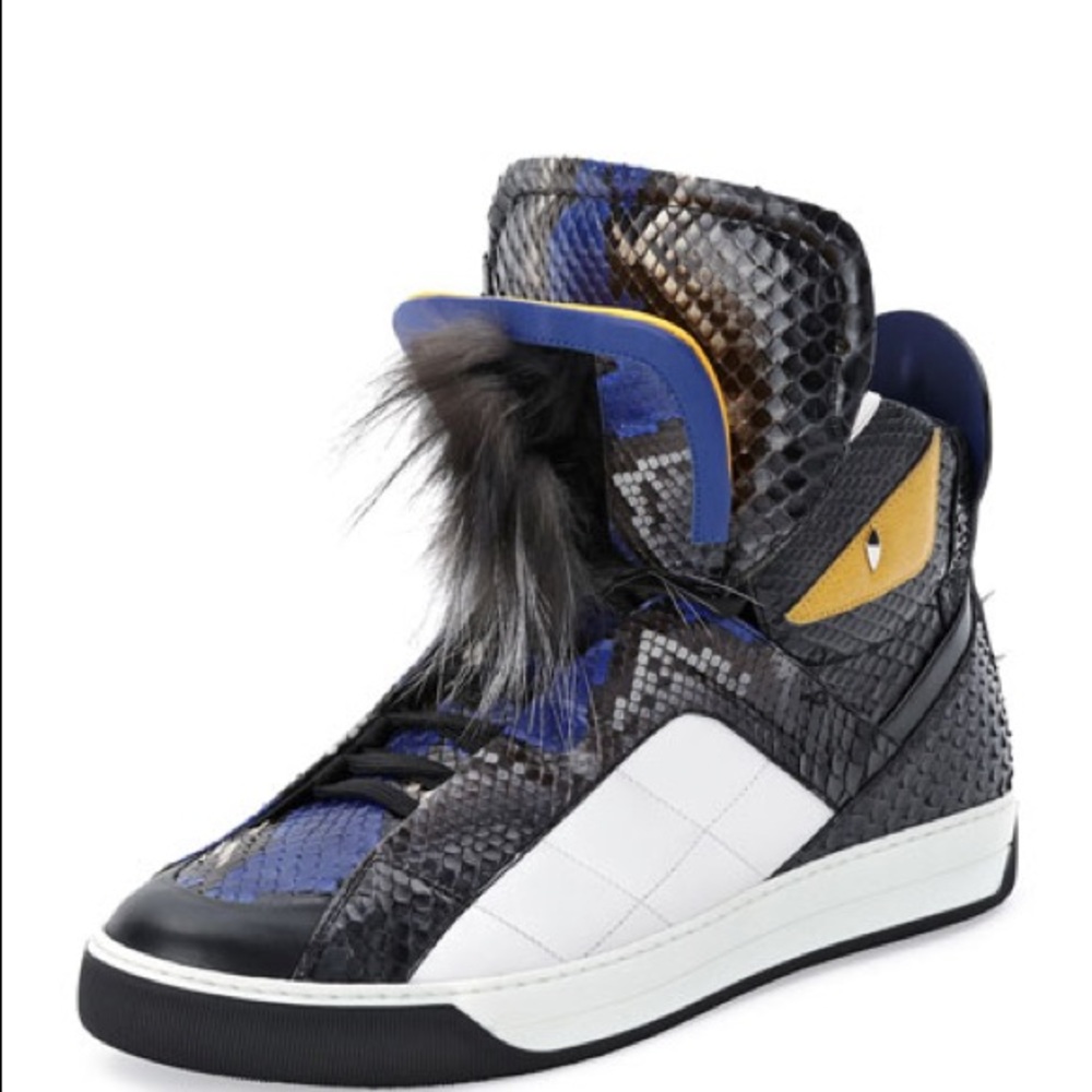Fendi Men's Monster Python Leather High-Top ! - image 1
